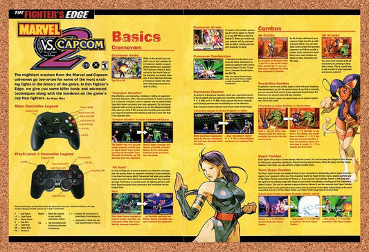 Marvel vs Capcom 2 PS2 Original 2002 Vintage Ad - Video Game Review Promo