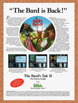 1987 Bards Tale 2 The Destiny Knight Apple II Original Ad / Retro Wall Art v1
