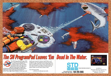 1993 Nintendo SNES SN ProgramPad Original Advertisement / Retro Wall Art v7
