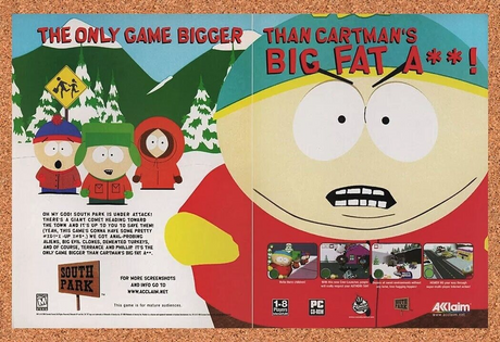 South Park PC Original 2001 Ad Authentic Funny Comedy Central Video Game Promo