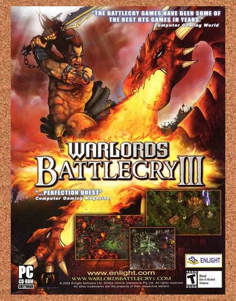 Warlords Battlecry III PC Original 2004 Vintage Ad - Video Game Art Promo