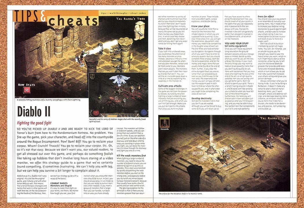 2000 Diablo II Review Tips Original Advertisement / Retro Promo vr6