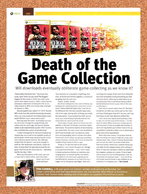 2011 Death Of The Game Collection Will Digital Kill Game Collecting? Original Ad