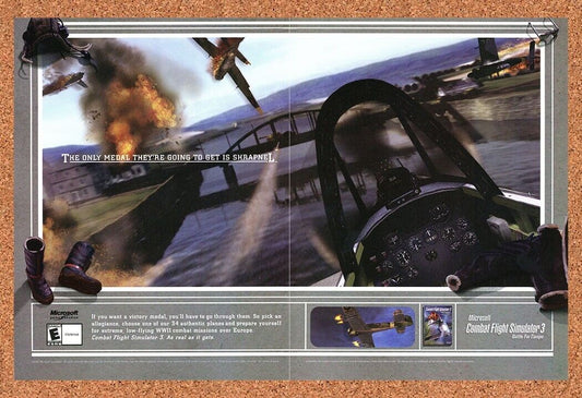 Microsoft Flight Simulator PC Original 2003 Ad Print Authentic Video Game Promo