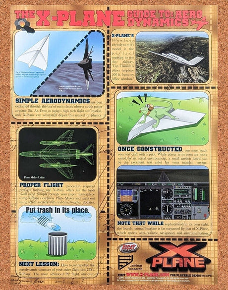 X-Plane PC Original 2002 Ad Authentic Humorous Flying SIM Video Game Promo