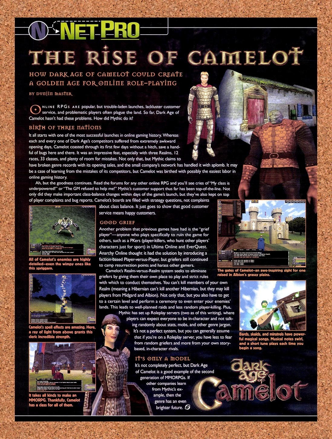 2002 Dark Age Of Camelot MMO Preview Original Advertisement / Retro Promo vr1