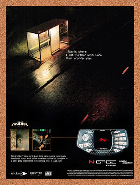 2003 Tomb Raider 2 Starring Lara Croft Nokia N-Gage Original Ad / Promo v4
