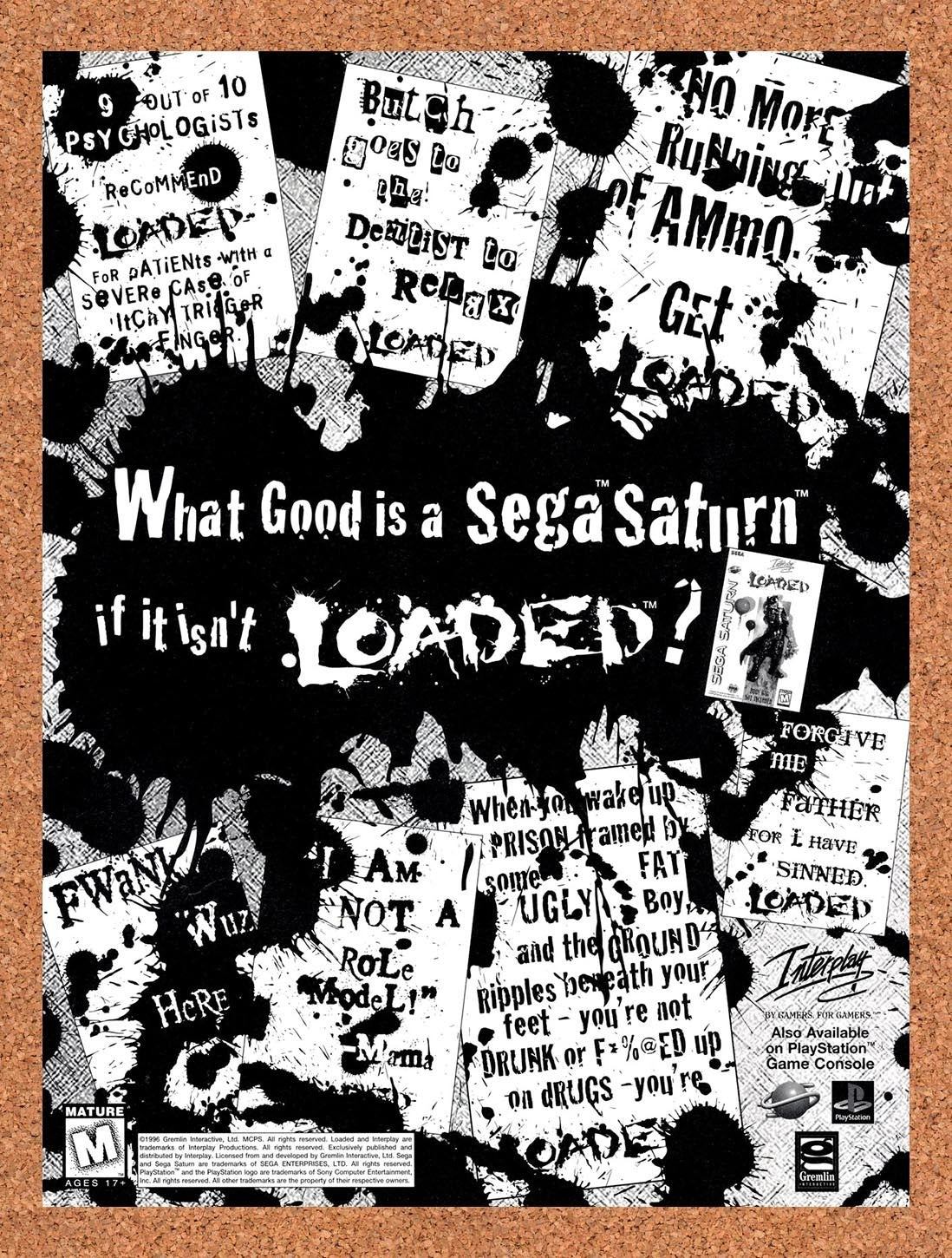 1996 Loaded Saturn Original Advertisement / Retro Promo v2