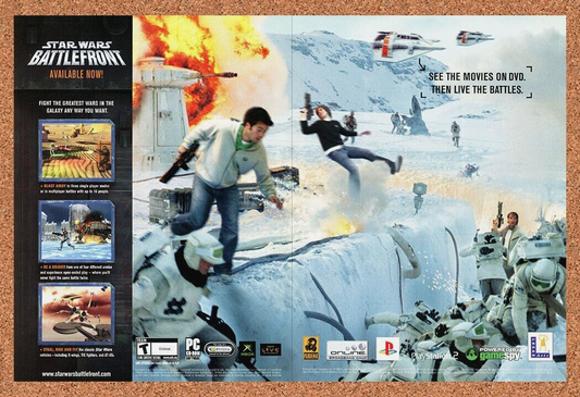 Star Wars Battlefront PC Original 2003 Ad Authentic Online FPS Video Game Promo