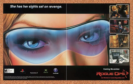 Rogue Ops PS2 Original 2005 Ad Authentic Stealth-Action Video Game Promo v2