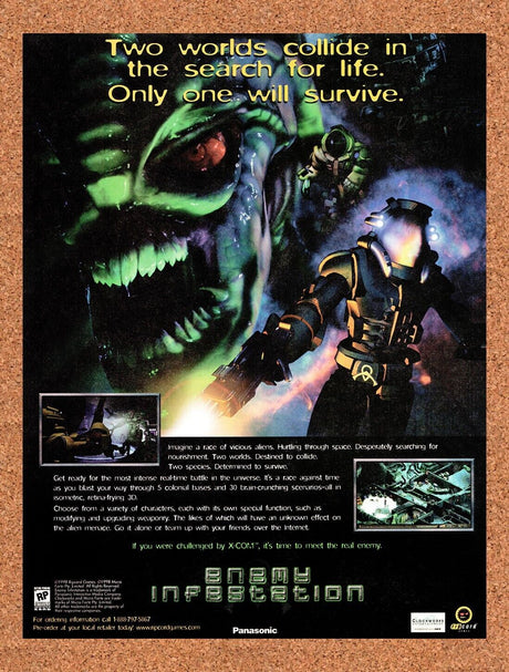 1998 Enemy Infestation PC Original Advertisement / Retro Wall Art v1