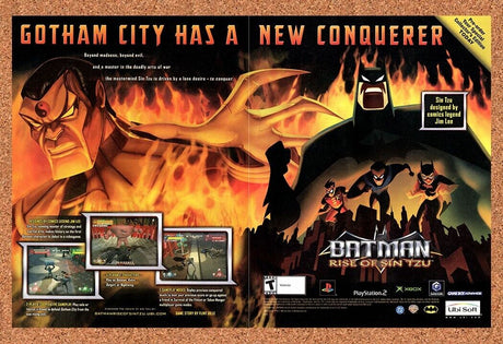 Batman Rise Of Sin Tzu PS2 Original 2003 Vintage Ad - Video Game Promo Wall Art