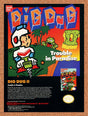 1989 Dig Dug II NES Original Advertisement / Retro Promo v1