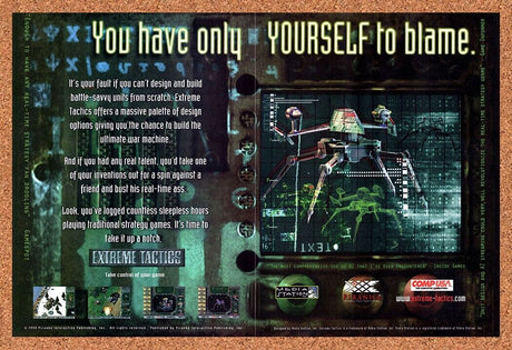 1998 Extreme Tactics PC Original Advertisement / Retro Wall Art v1