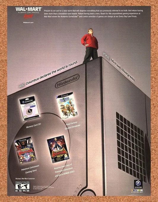 Original 2003 Nintendo GameCube Vintage Wal-Mart Ad - Video Game Art Promo