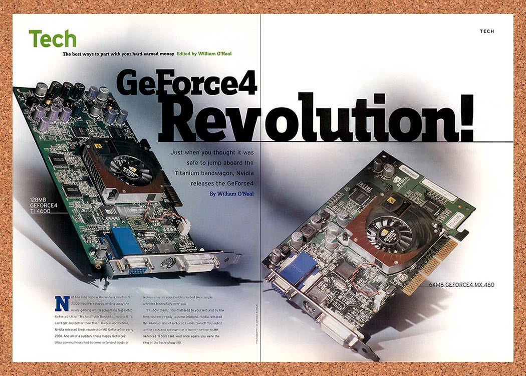 2002 nVidia GeForce 4 GPU Revolution Original Advertisement / Retro Promo vr1