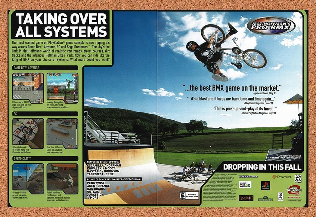2001 Mat Hoffman's Pro BMX PC Original Advertisement / Retro Promo v1