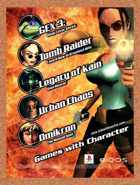 1999 Eidos Games With Character Original Advertisement / Retro Promo v11