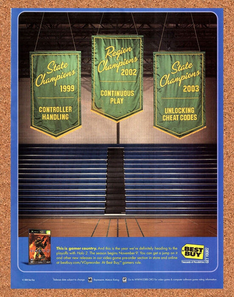 Halo 2 Xbox Original 2004 Vintage Ad - Best Buy Video Game Promo