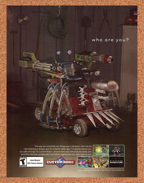 Original 2004 Custom Robo GameCube Vintage Ad - Video Game Promo Wall Art 1