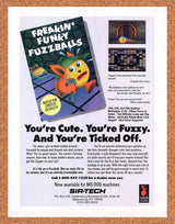1990 Freaky Funky Fuzzballs MS-DOS Original Advertisement / Retro Wall Art v1