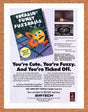 1990 Freaky Funky Fuzzballs MS-DOS Original Advertisement / Retro Wall Art v1