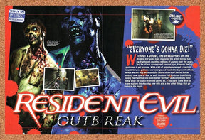 Resident Evil Outbreak PS2 Original 2004 Vintage Ad - Video Game Review Promo