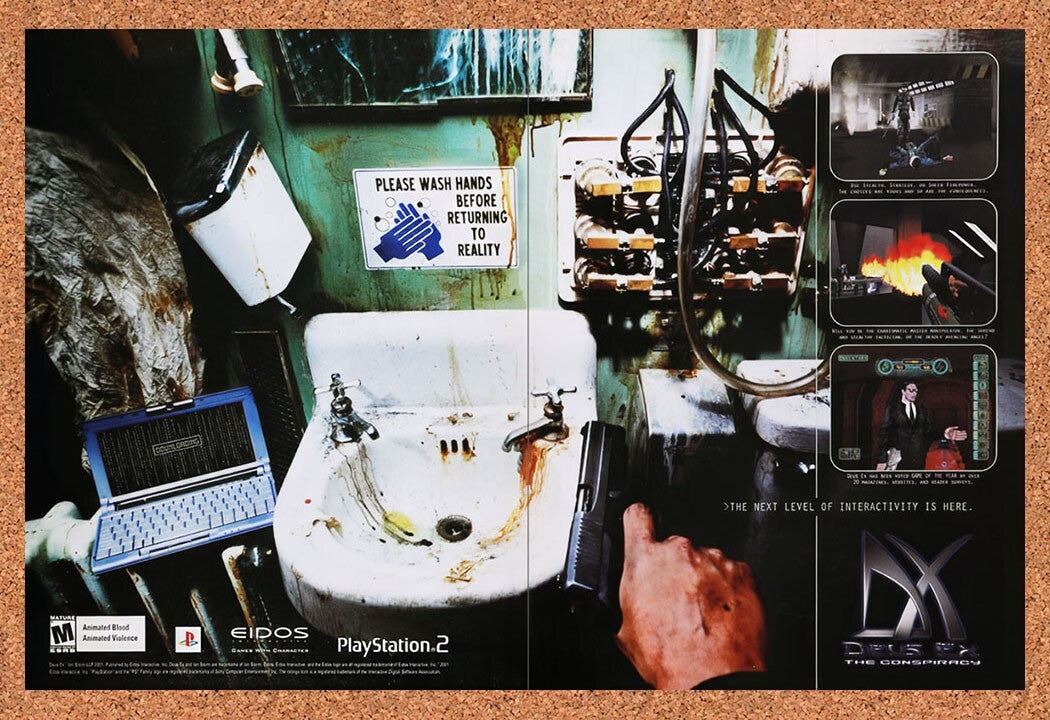 2001 Deus Ex PS2 Original Advertisement / Retro Promo v3