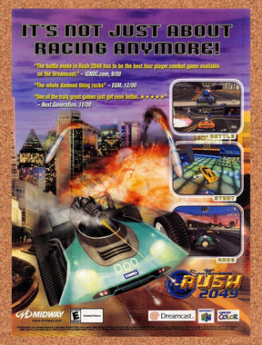 2001 San Francisco Rush 2049 Dreamcast Original Advertisement / Retro Promo v1