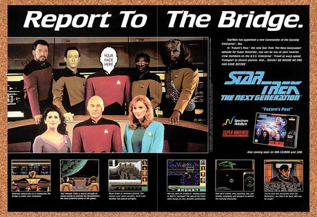 1994 Star Trek The Next Generation SNES Original Ad / Retro Wall Art v3
