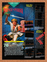 1992 Prince Of Persia Game Gear Original Advertisement / Retro Promo vr3
