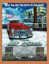 2001 Car Tycoon PC Original Advertisement / Retro Promo v1