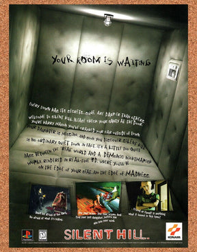 1999 Silent Hill PS1 Original Advertisement / Retro Wall Art v1