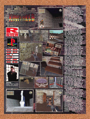 1995 King's Field PS1 Original Advertisement / Retro Promo vr1