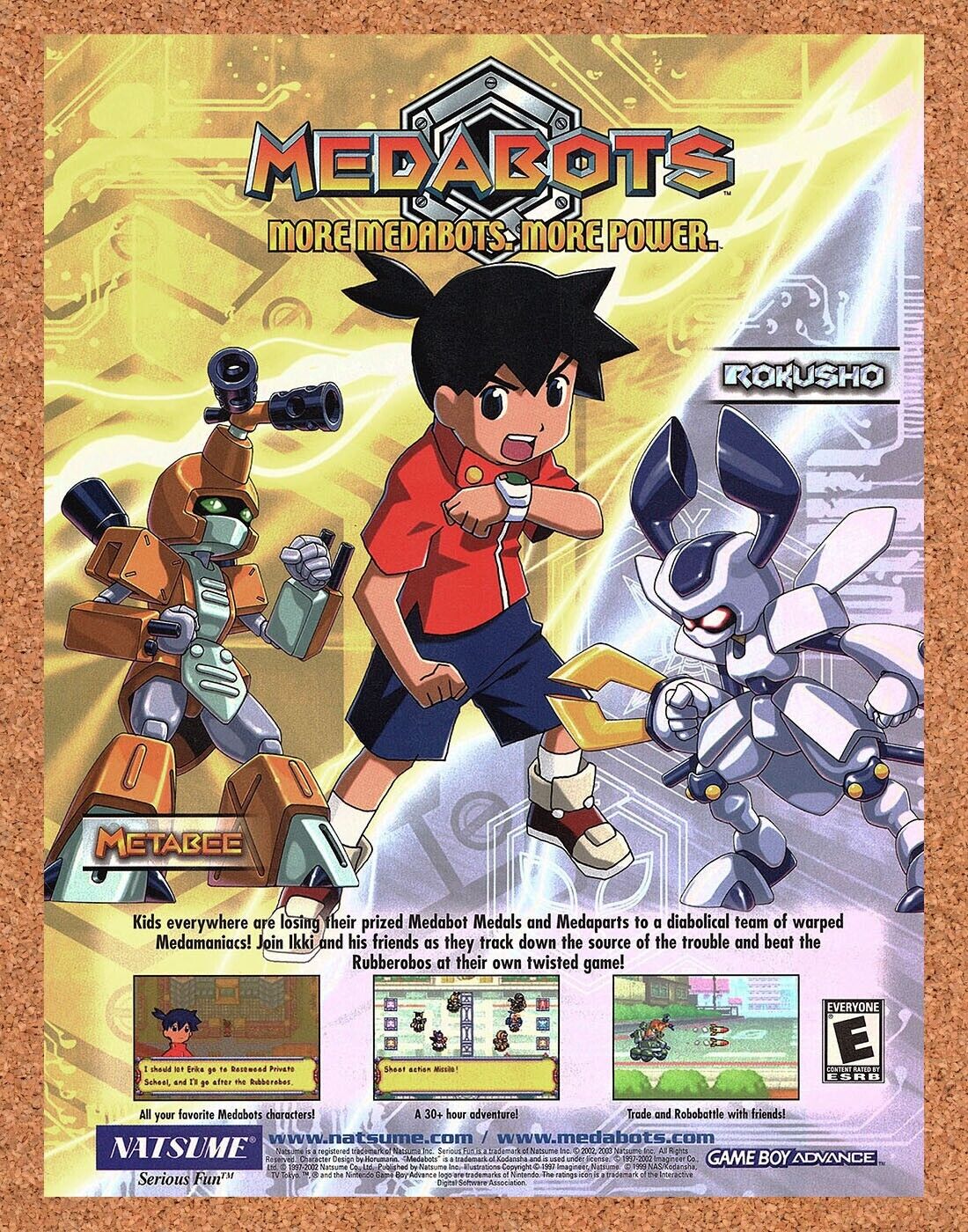 Original 2004 Medabots GBA Vintage Ad - Video Game Promo Wall Art 2