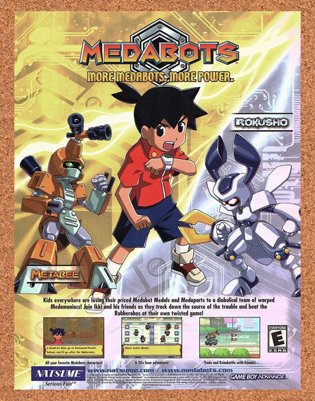 Original 2004 Medabots GBA Vintage Ad - Video Game Promo Wall Art 2