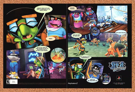 Original 2004 Sly 2 Band Of Thieves PS2 Vintage Ad - Video Game Promo Wall Art 1