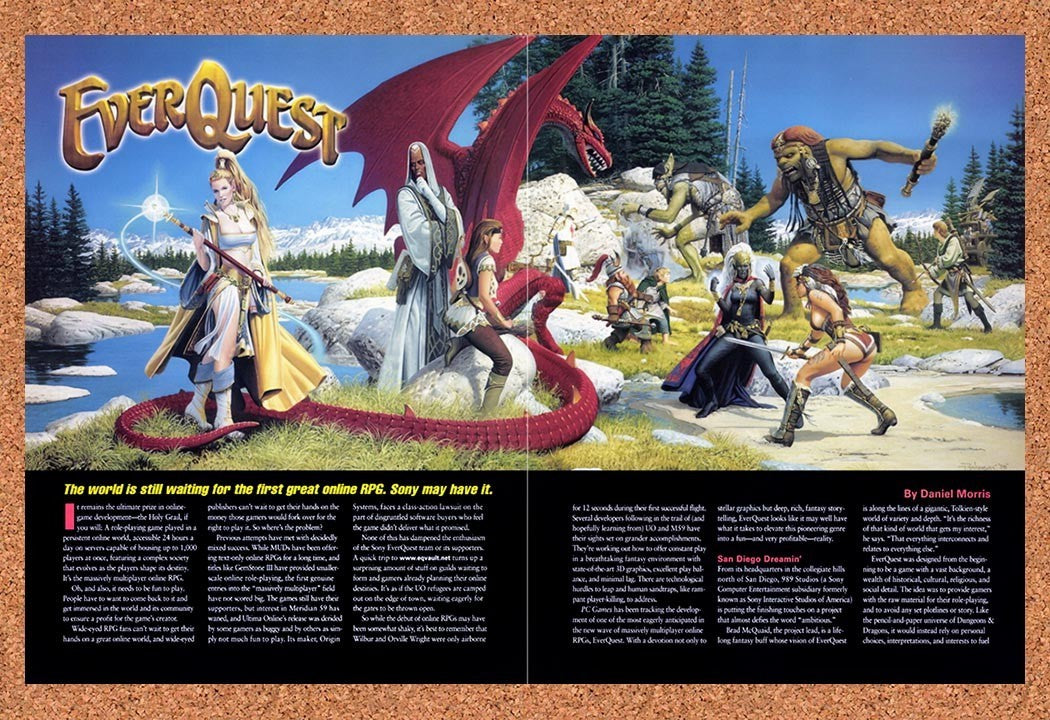 1998 EverQuest Vanilla Early Preview Original Advertisement / Retro Promo vr4