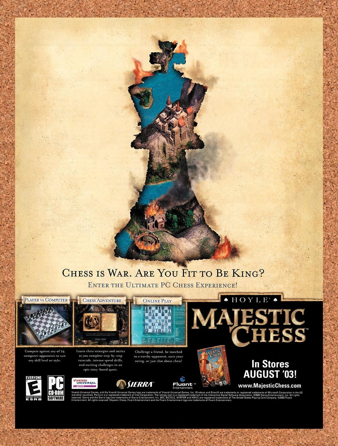 2003 Majestic Chess PC Original Advertisement / Retro Promo v1