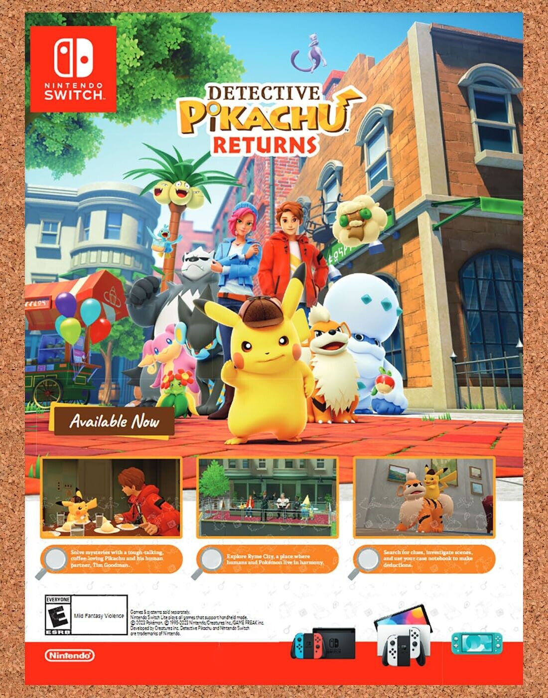 Detective Pikachu Returns Switch Original 2023 Ad - Pokemon Video Game Promo