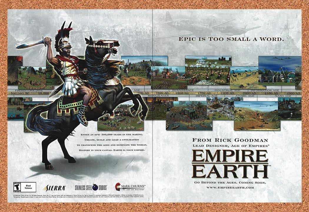 2001 Empire Earth PC Original Advertisement / Retro Promo v3