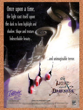 1996 Of Light And Darkness PC Original Advertisement / Retro Promo v1