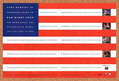 Night Trap PC Original 1995 Vintage Ad - Congress Tried To Ban Video Game Promo