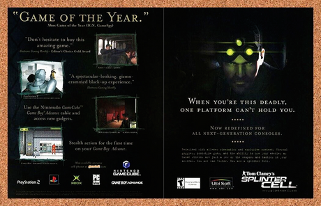Splinter Cell Xbox Original 2005 Ad Authentic Ubisoft  GOTY Video Game Promo v2