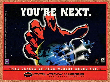1997 Colony Wars PS1 Original Advertisement / Retro Wall Art v3