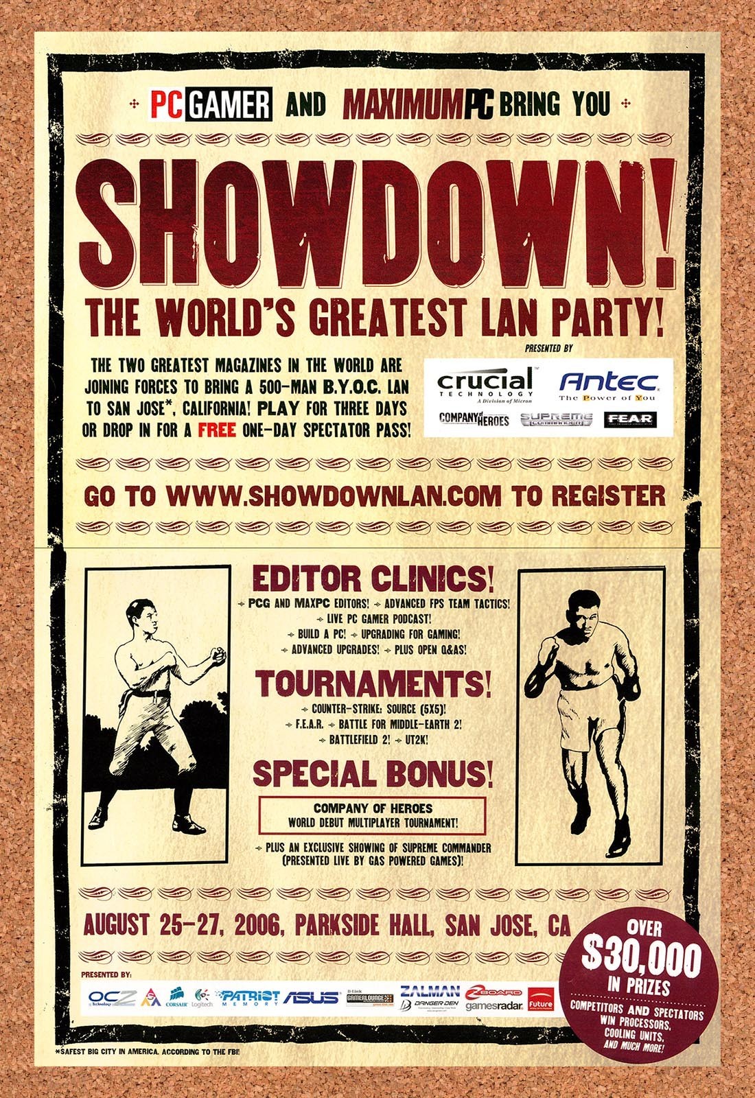 2006 Showdown Lan PC Gamer Original Advertisement / Retro Promo v5