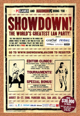 2006 Showdown Lan PC Gamer Original Advertisement / Retro Promo v5