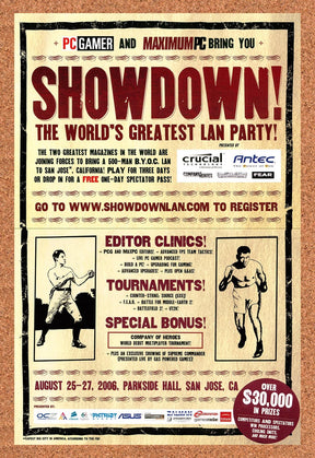 2006 Showdown Lan PC Gamer Original Advertisement / Retro Promo v5