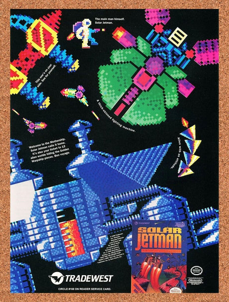 Solar Jetman NES Original 1991 Ad Authentic Nintendo Video Game Promo