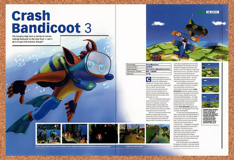 1998 Crash Bandicoot Warped PS1 Original Advertisement / Retro Promo vr2